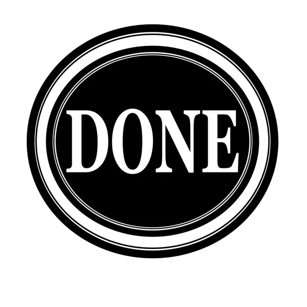 Done white stamp text on black — Stock Photo, Image
