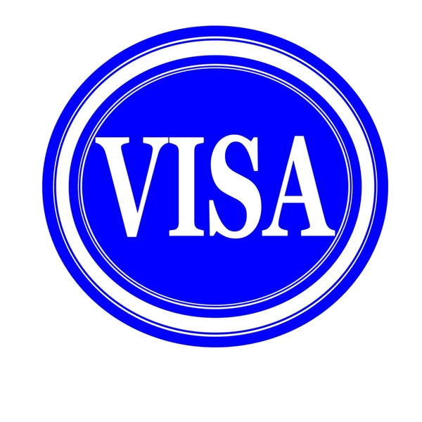 Текст белой марки VISA на красном — стоковое фото