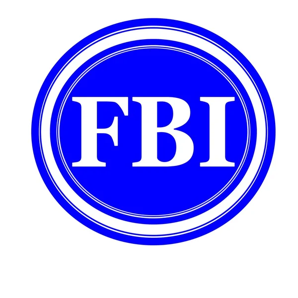 FBI texto selo branco no fundo azul — Fotografia de Stock