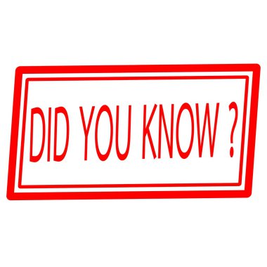 beyaz üzerine kırmızı damga metni biliyor muydun