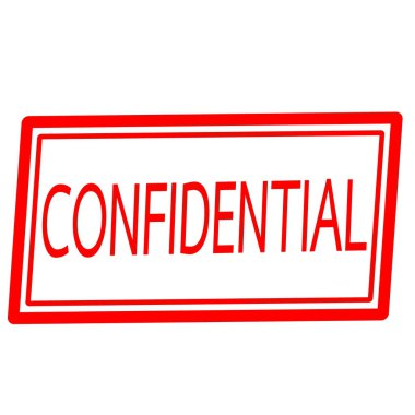 gizli kırmızı damga metni beyaz