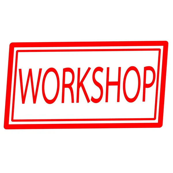 Workshop red stamp text on white — Stock Photo, Image