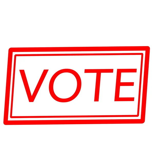 Vote red stamp text on white — Stock Photo, Image