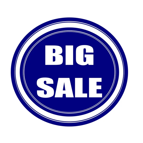 Big sale white stamp text on blueblack — Stock Photo, Image