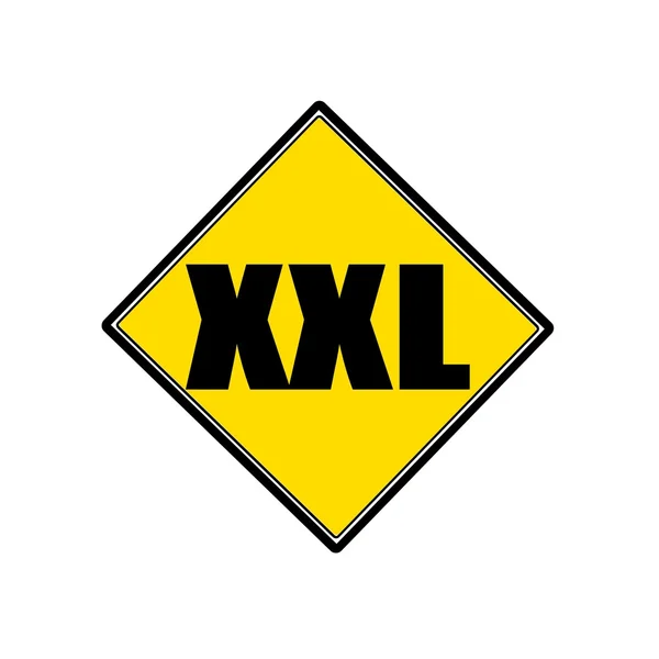 XXL штамп чорний текст на жовтий — стокове фото