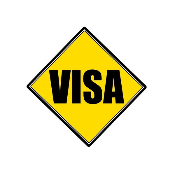 Visa μαύρο σφραγίδα κείμενο σε κίτρινο — Φωτογραφία Αρχείου