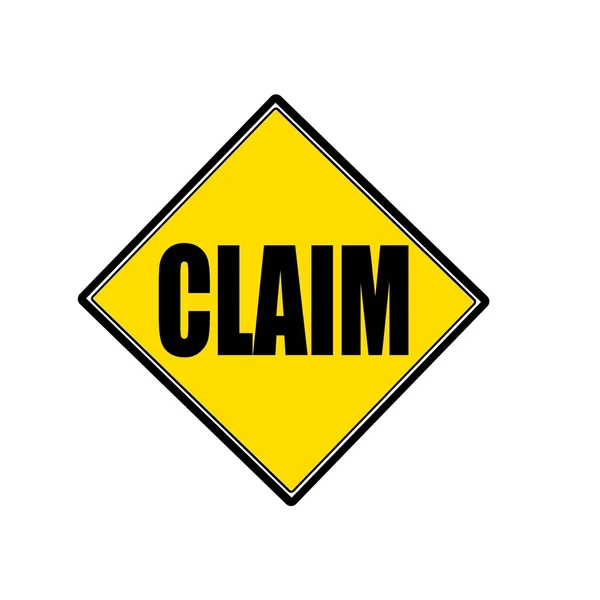 CLAIM texto carimbo preto no amarelo — Fotografia de Stock