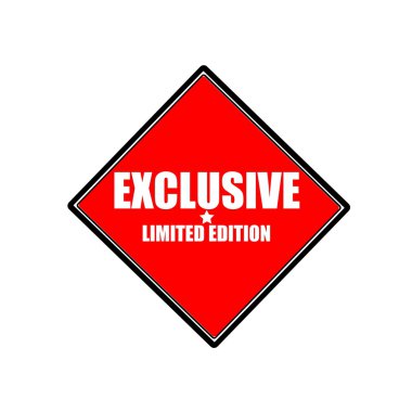 Özel beyaz damga metni kırmızı zemin üzerine