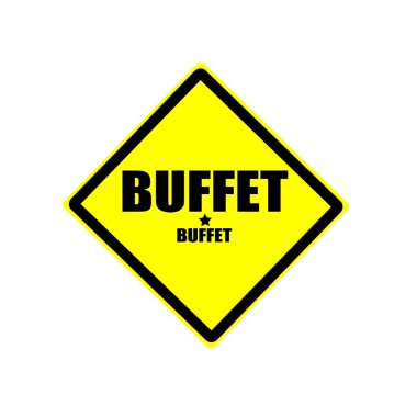 Sarı zemin üzerine siyah damga metni açık büfe