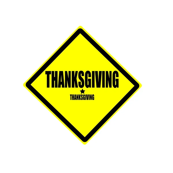 Texto de sello negro de Acción de Gracias sobre fondo amarillo —  Fotos de Stock