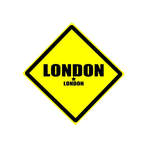 Лондон штамп чорний текст на жовтому фоні — стокове фото