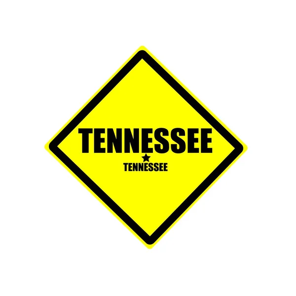 Tennessee timbre noir texte sur fond jaune — Photo