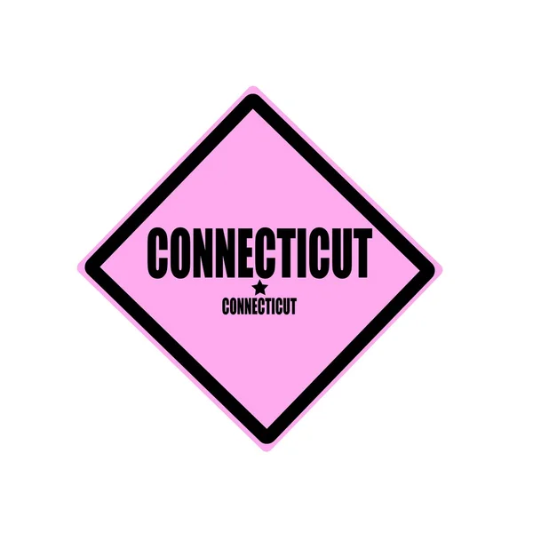 康涅狄格州黑戳文本在粉红色的背景上 — 图库照片