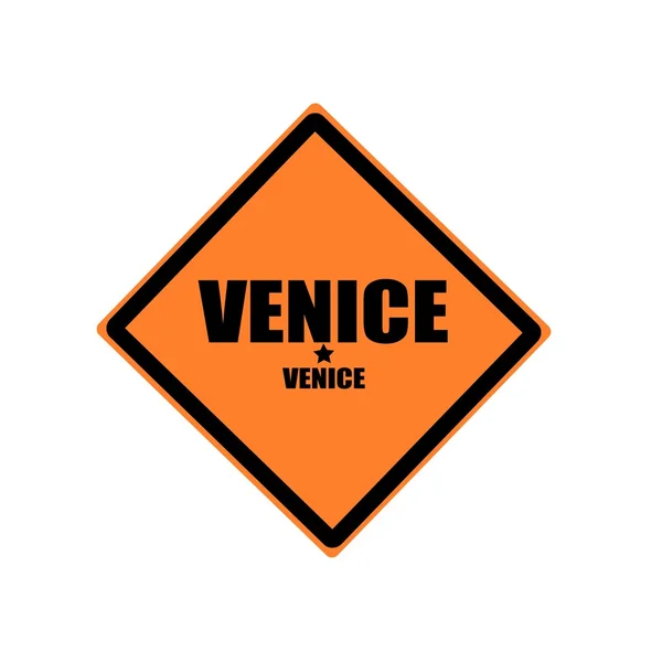 Venezia timbro nero testo su sfondo arancione — Foto Stock
