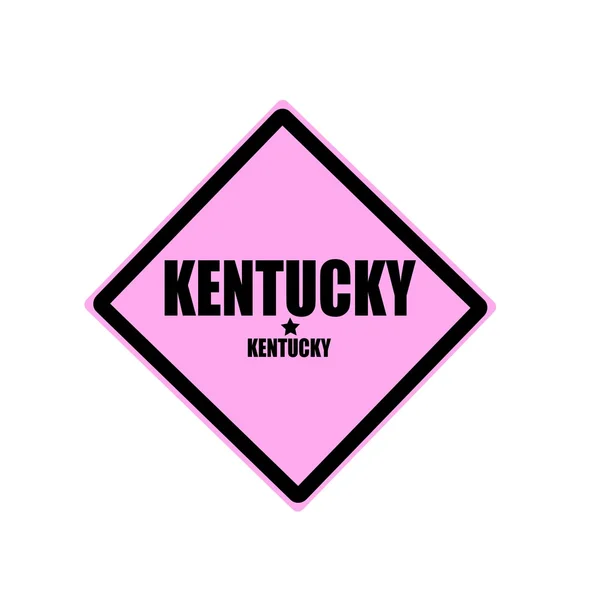 Kentucky noir texte timbre sur fond rose — Photo