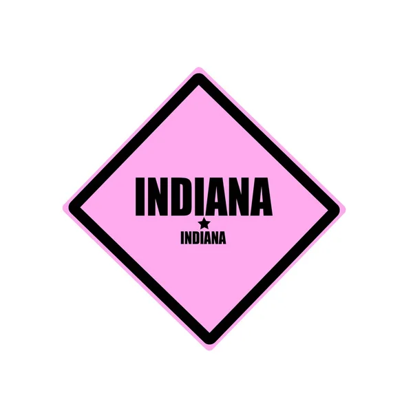 Indiana svart stämpel text på rosa bakgrund — Stockfoto