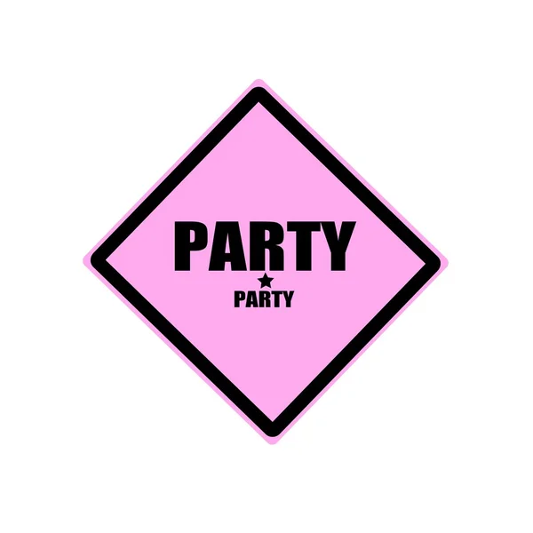 Party black stamp text on pink background — Stock Photo, Image