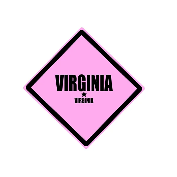 弗吉尼亚州黑戳文本在粉红色的背景上 — 图库照片
