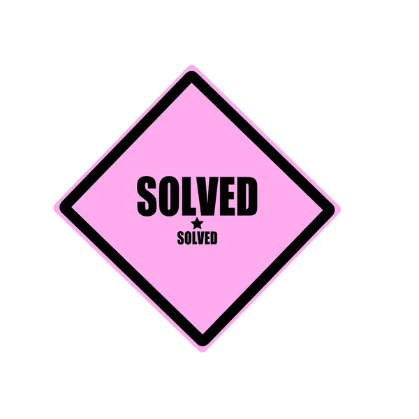 Solved black stamp text on pink background — Stock Photo, Image