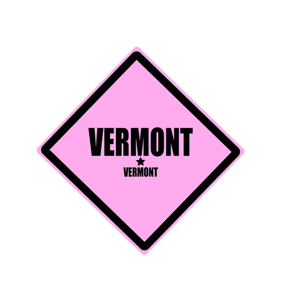 Vermont černé razítko text na růžovém pozadí — Stock fotografie