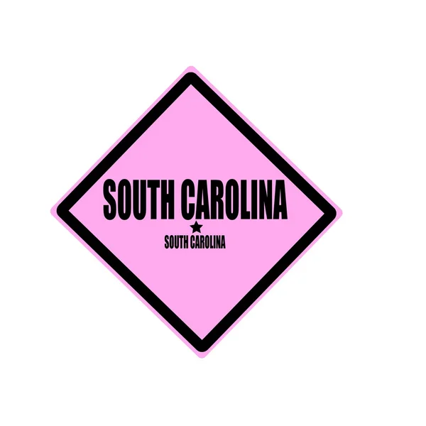 ピンクの背景にサウスカロライナ黒いスタンプ テキスト — ストック写真