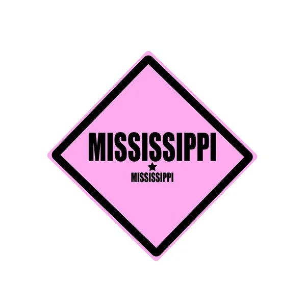Mississippi svart stämpel text på rosa bakgrund — Stockfoto