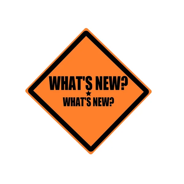 What 's new black stamp text on orange background — стоковое фото