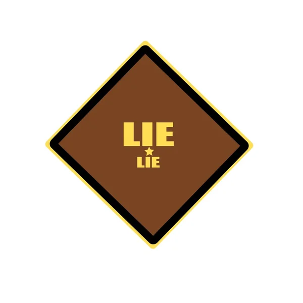 LIE yellow stamp text on brown background — Stock Photo, Image