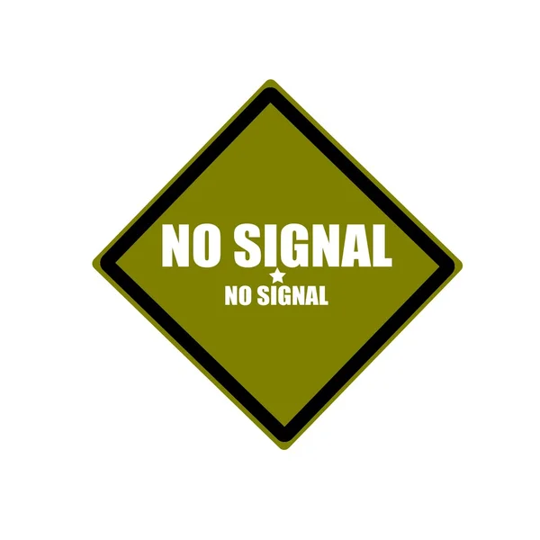 No signal white stamp text on green background — Stock Photo, Image
