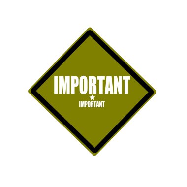 yeşil zemin üzerine önemli beyaz damga metni