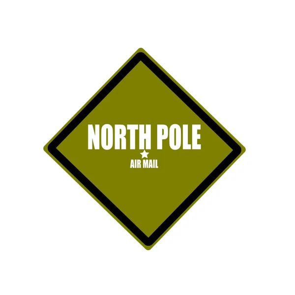 Nordpol Luftpost weißer Stempel Text auf grünem Hintergrund — Stockfoto