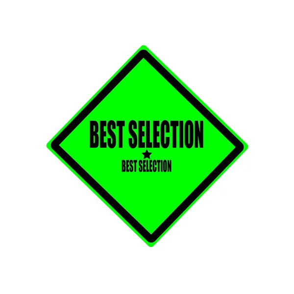 Migliore selezione testo timbro nero su sfondo verde — Foto Stock