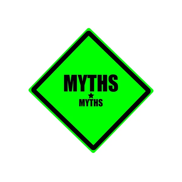MYTHS black stamp text on green background — Stock Photo, Image
