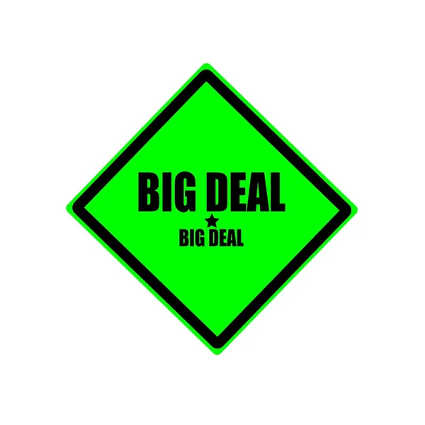Tekst czarny znaczek big deal na zielonym tle — Zdjęcie stockowe