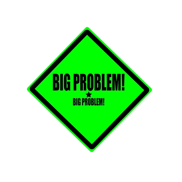 Big problem black stamp text on green background — Stock Photo, Image