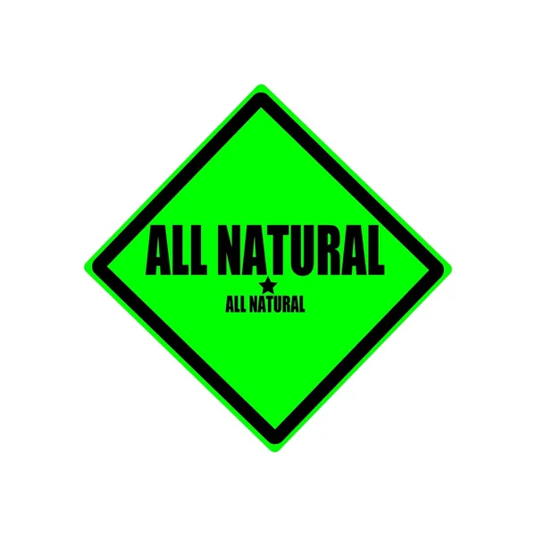 Todo el texto de sello negro natural sobre fondo verde — Foto de Stock