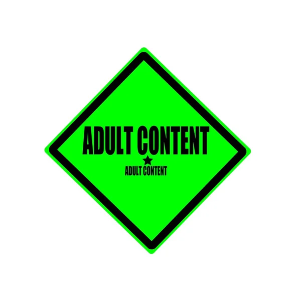 Adult content black stamp text on green background — Stock Photo, Image
