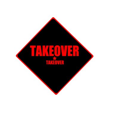 Devralma kırmızı Damga metni siyah arka plan üzerine