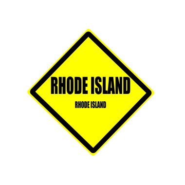 Rhode Island siyah Damga metni sarı zemin üzerine
