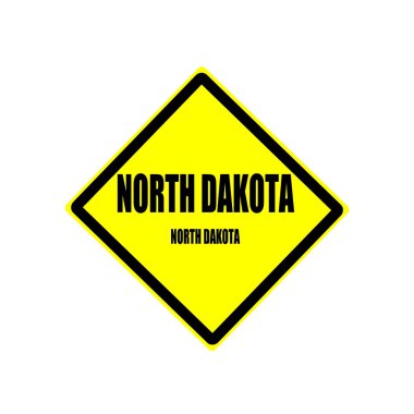 Kuzey dakota damga metni sarı zemin üzerine siyah