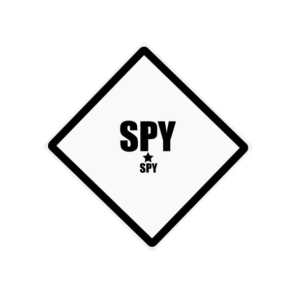 Text razítka špion černý na bílém pozadí — Stock fotografie