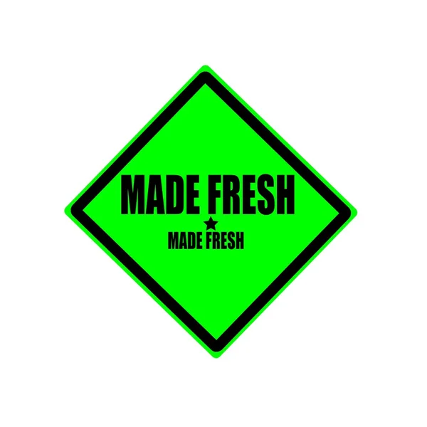 Made fresh black stamp text on green background — Stock Photo, Image