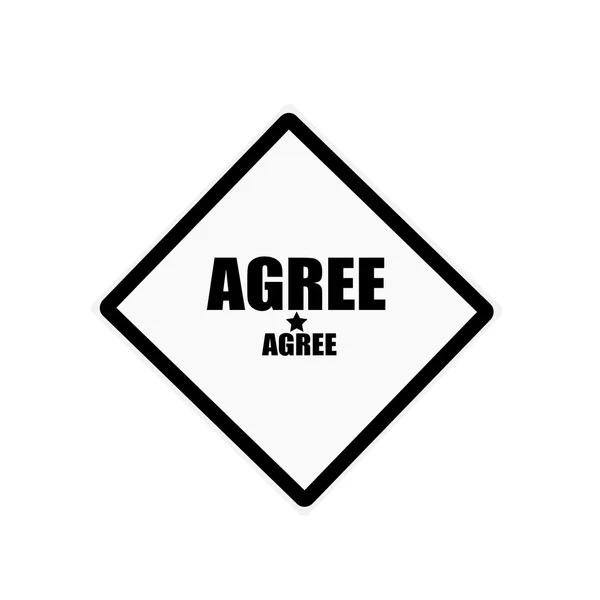 Agree black stamp text on white background — Stock Photo, Image