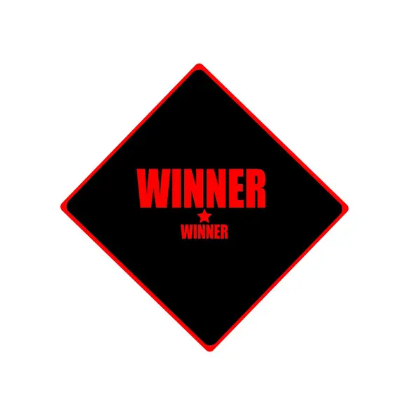 Gewinner roter Stempeltext auf schwarzem Hintergrund — Stockfoto