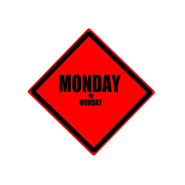 Monday black stamp text on red background — Stock Photo, Image