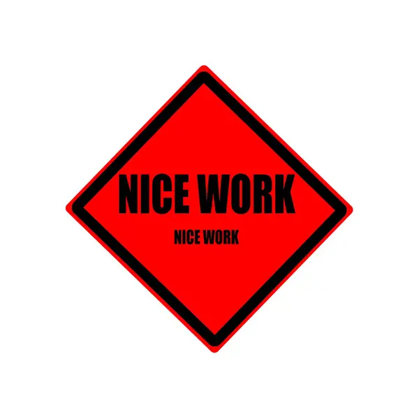 Het werk van Nice zwarte stempel tekst op rode achtergrond — Stockfoto
