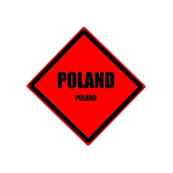 POLAND black stamp text on red background — Stock Photo, Image