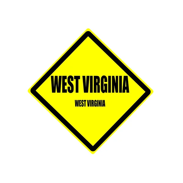 西部弗吉尼亚黑邮票文本在黄色背景 — 图库照片