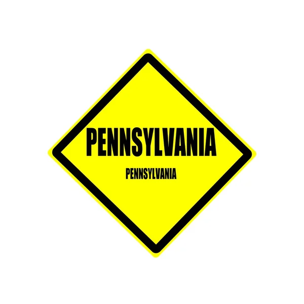 宾夕法尼亚州在黄色背景上的黑色戳文本 — 图库照片