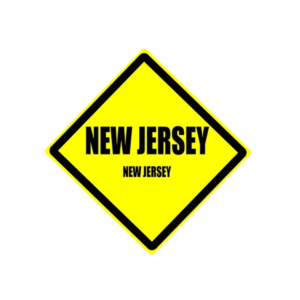 New jersey texto carimbo preto no fundo amarelo — Fotografia de Stock